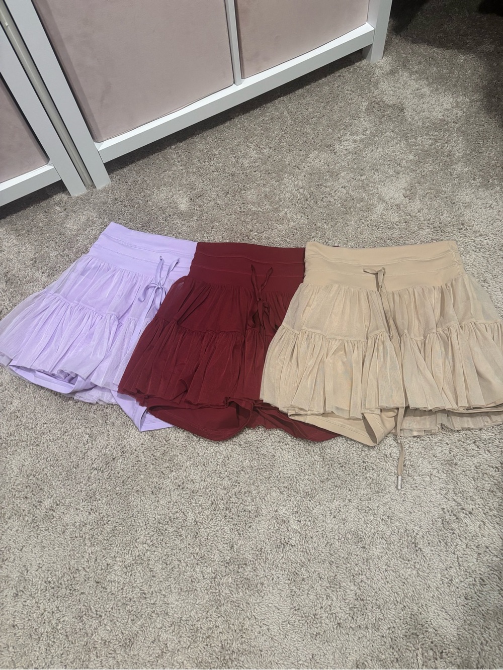 XS Popflex Pirouette Skort Set of 3 (Digital Lavender + Crimson + Café au Lait)